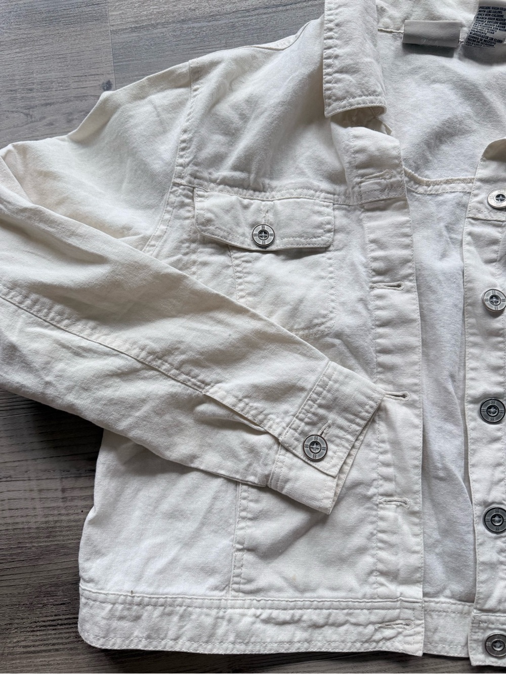 Vintage Bill Blass Cream linen cotton denim jacket - Picture 2 of 6